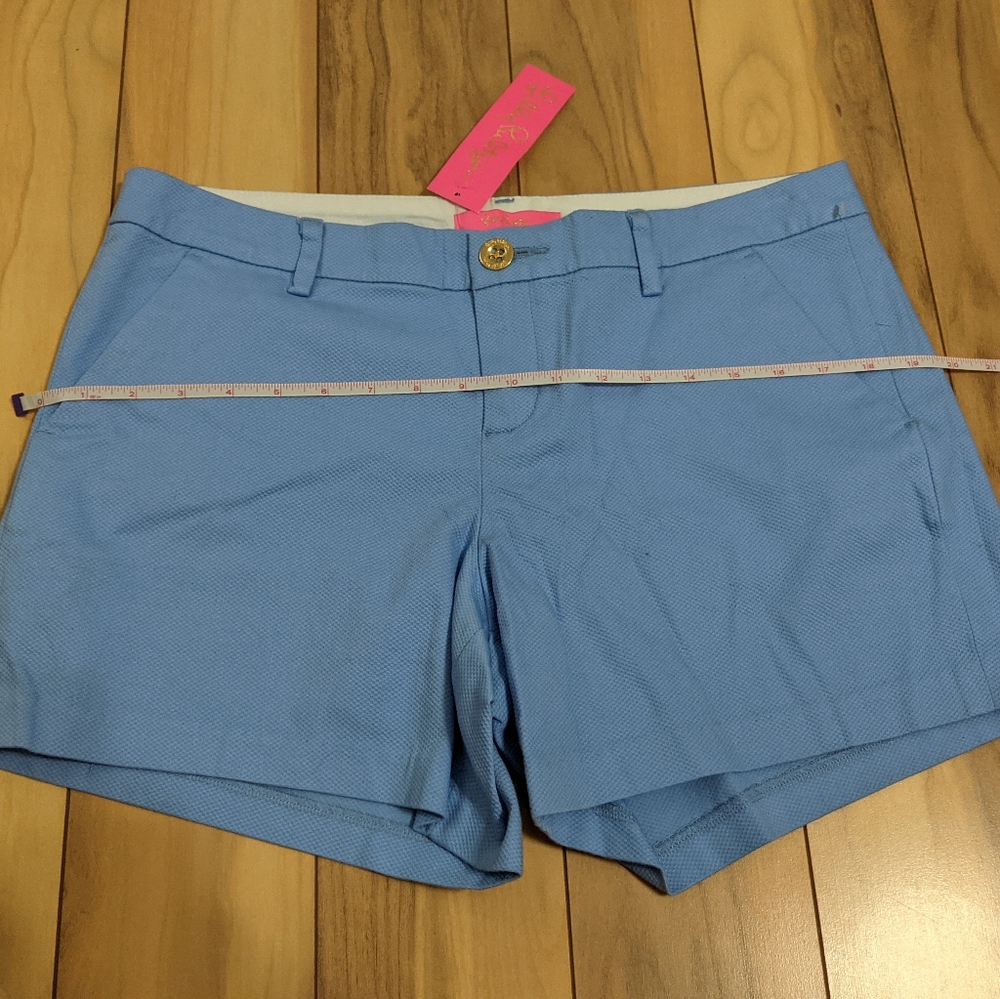 NWT! Lilly Pulitzer Callahan Stretch Shorts Blue Peri Size 12 - Picture 10 of 14
